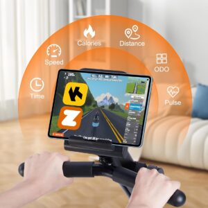 ECHANFIT Recumbent Exercise Bike for Home – 350LBS Weight Capacity, 16-Level Magnetic Resistance, Heart Rate Handle, Comfortable Seat, LCD Display, Black