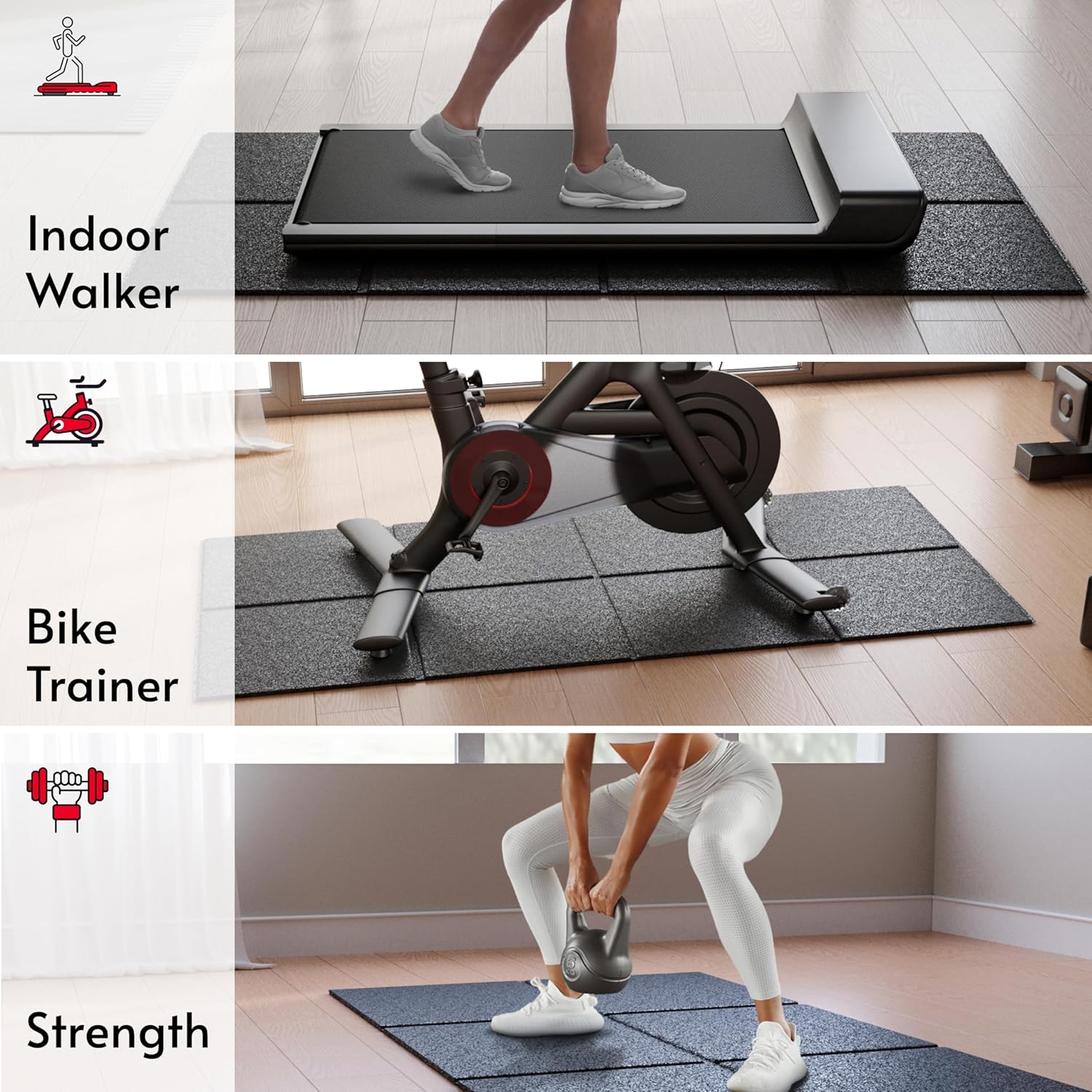 Walking Pad Mat 26 x 60, 1/4 Thick Floor Mat for Under Desk Treadmill for Carpet & Hardwood, Shock Absorption Protector for Small Mini Treadmill, Waterproof & Anti-Slip, Heavy-Duty - Image 6