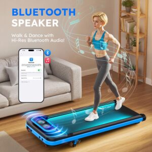 OWLSKY Walking Pad, 3 in 1 Under Desk Treadmill with Incline for Home Office, Bluetooth Speaker Walking Treadmill, 2.5 HP Low Noise, with Remote Control, LED Display