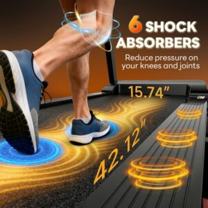 Folding Treadmill 400 lbs Capacity for Home, Incline Treadmill for Exercising, 15% Auto Incline or 6% Manual Incline, 7.5MPH or 10MPH, 16” or 18” Wide Belt, 71 Programs, Brushless Fan & Knee Support