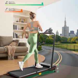 UREVO Walking Pad with Incline, 9% Incline Portable Under Desk Treadmill, 2.5 HP Walking Treadmill Pad for Home and Office, Walking Jogging Running Machine with Remote Control and LED Display