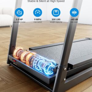 THERUN Home Treadmill with Incline Adjust, 3.0 HP Treadmill, Heart Rate Monitoring, Wider Running Belt