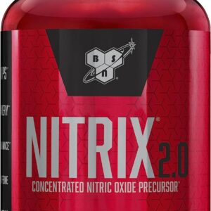 BSN NITRIX 2.0, Workout Supplement, Nitric Oxide Precursors, 3g Creatine, 3g L Citrulline, L-Citrulline, Supports Workout Performance, Pumps, Muscle Recovery and Endurance, 90 Tablets, 30 Servings