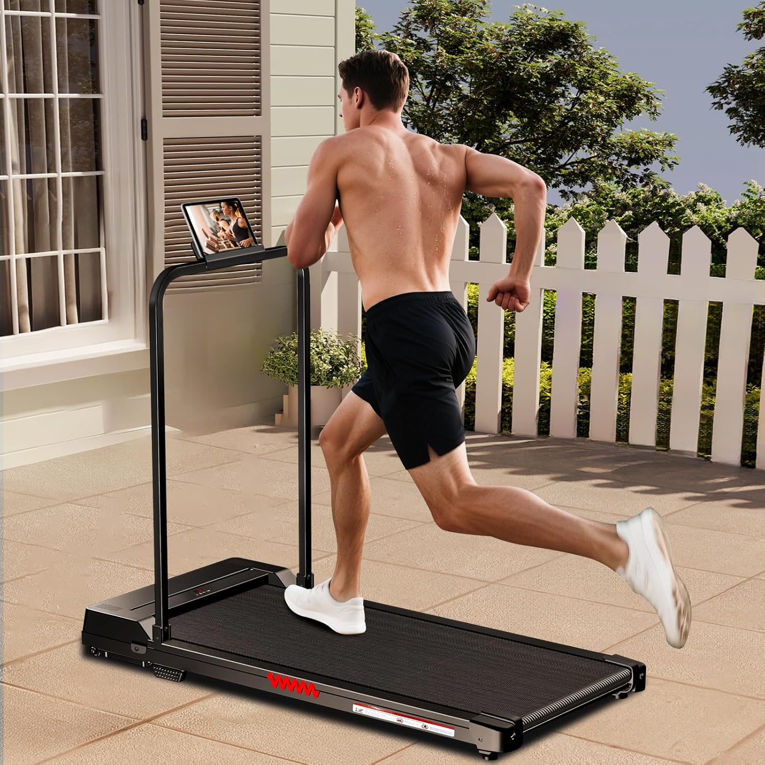 Walking Pad Treadmill, 3.0 HP Under Desk Treadmill, 3 in 1 Foldable Treadmills for Home, Walking Pad with Handle Bar for Walking and Jogging, with Remote Control & LED Display - Image 9