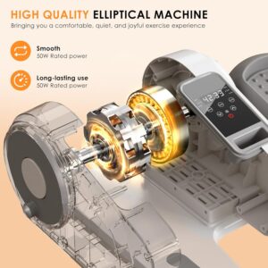 soges Under Desk Elliptical Machine,Seated Pedal Exerciser for Senior,12 Adjustable Speeds Portable bidirectional Ellipse Exerciser,Ellipse Leg Exerciser with Remote Control and Manual Mode