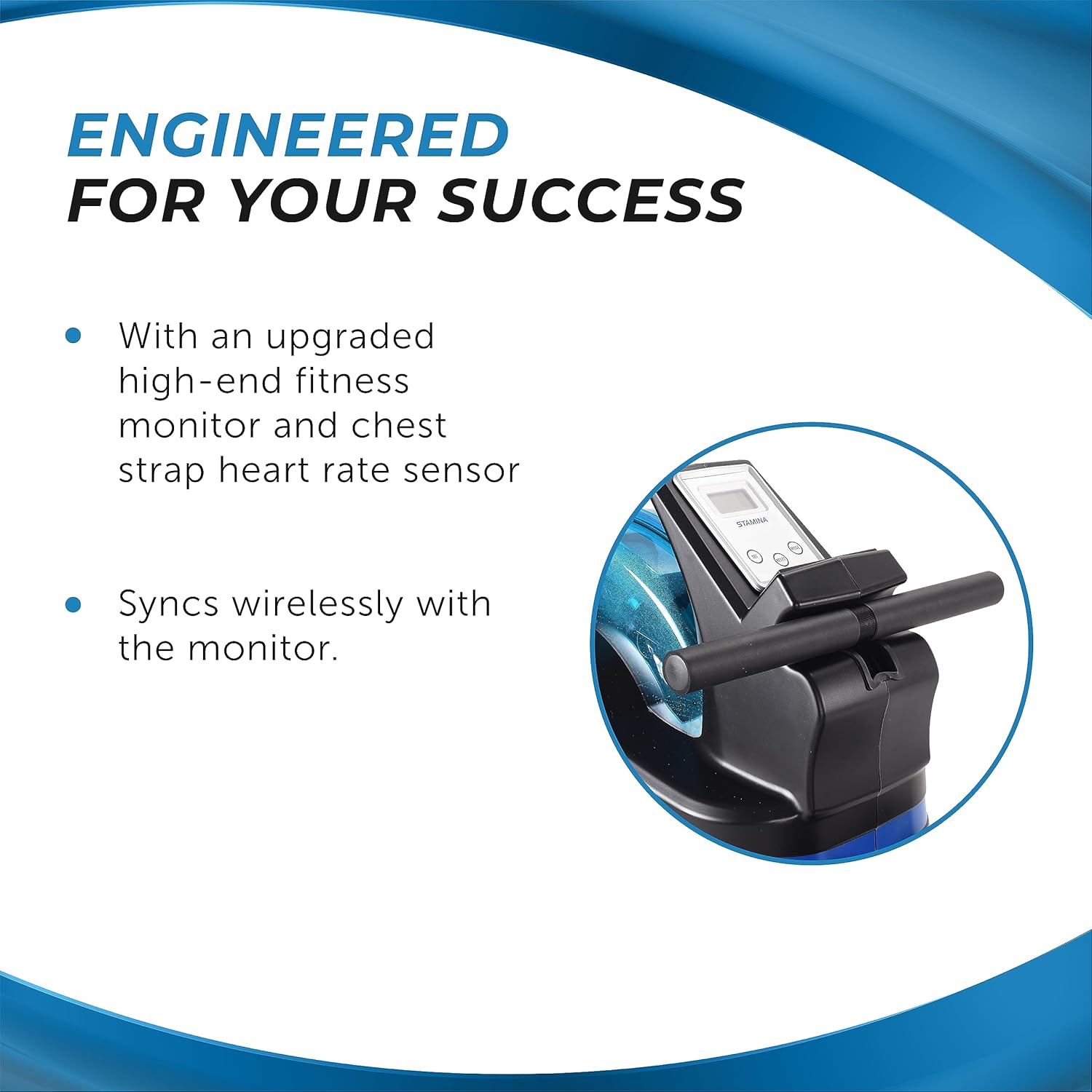 Stamina Inmotion Rower Compact, Efficient Cardiovascular Rowing Machine Smooth Adjustable Tension - Image 7