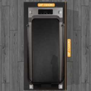 Elevon Treadmill Mat, 1/4″ Thick Walking Pad with Shock Absorption Noise Reduction, Non-Slip High Density Home Gym Floor Mats for Treadmills, Elliptical, Exercise Bike, 24″ x 48″ Fitness Equipment Mat