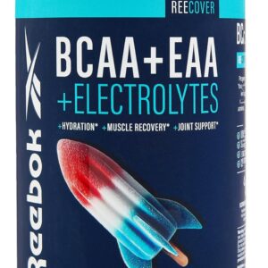 Reebok REECover Amino Acids + Electrolytes | 8g EAAs, 5g BCAAs, Hydration Matrix | Muscle Recovery, Strength | Post-Workout Support | 30 Servings | Rocket Moon Pop