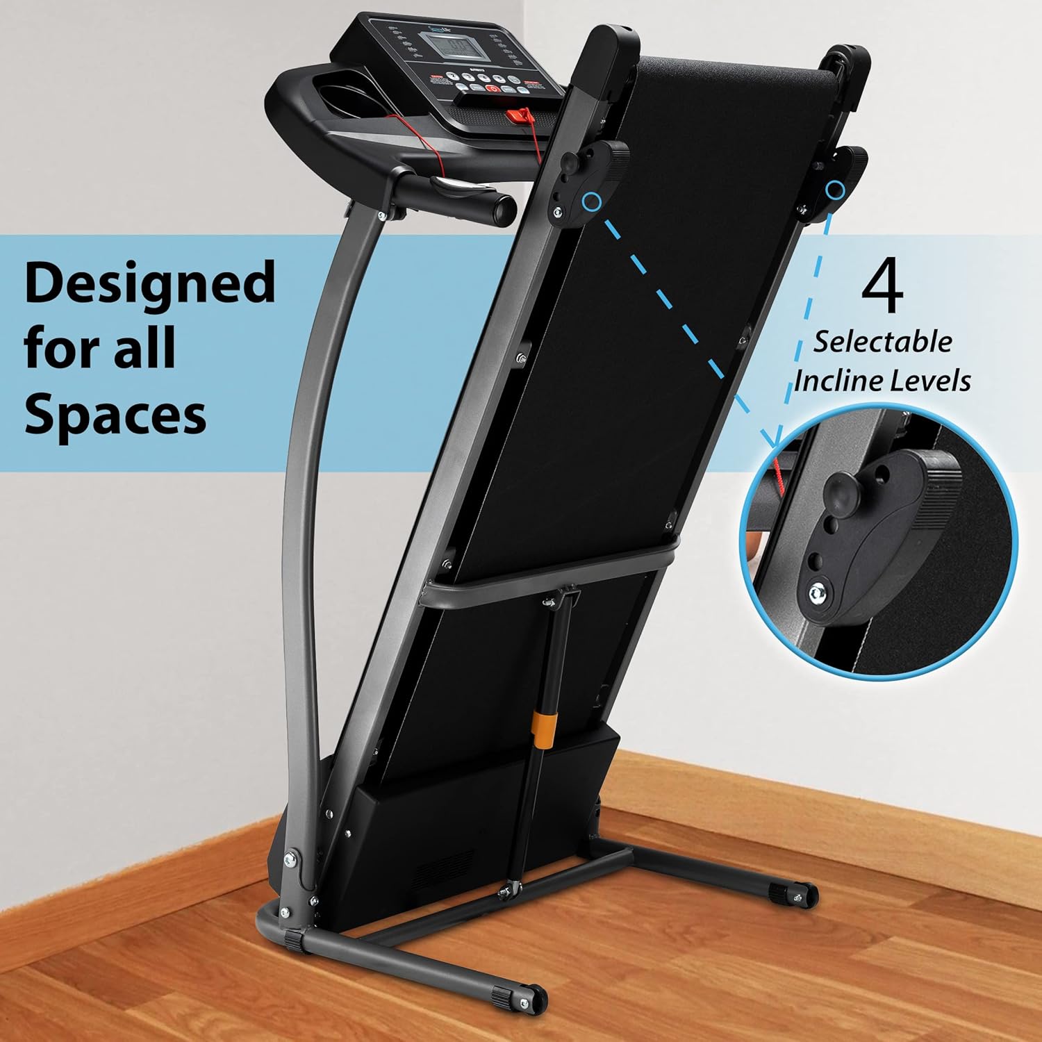 SereneLife Folding Treadmill Exercise Running Machine - Electric Motorized Running Exercise Equipment - Image 4
