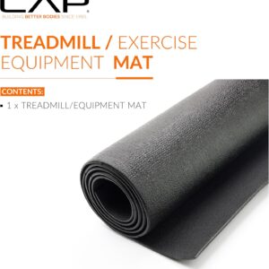CAP Barbell Exercise Equipment Mat for Treadmill, Fitness Equipment Mat, Home Gym Floor Protection, Black, Pebble Design, 78″x36″x ¼”, Square Edges
