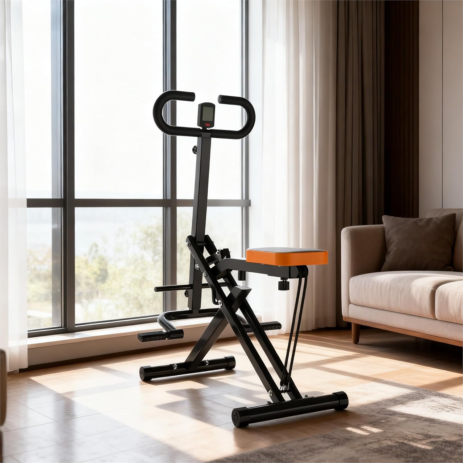 Squat Machine for Home - Exercise Machine with Adjustable Resistance Bands Row-N-Ride Squat Assist Trainer for Glutes & Ab Back Legs Workout - Image 7