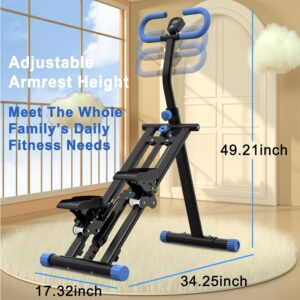 Stair Stepper with Resistance Home-Upgrade Vertical Climber Workout Machine for Full-Body Exercise with Stable Frame Adjustable Handlebar