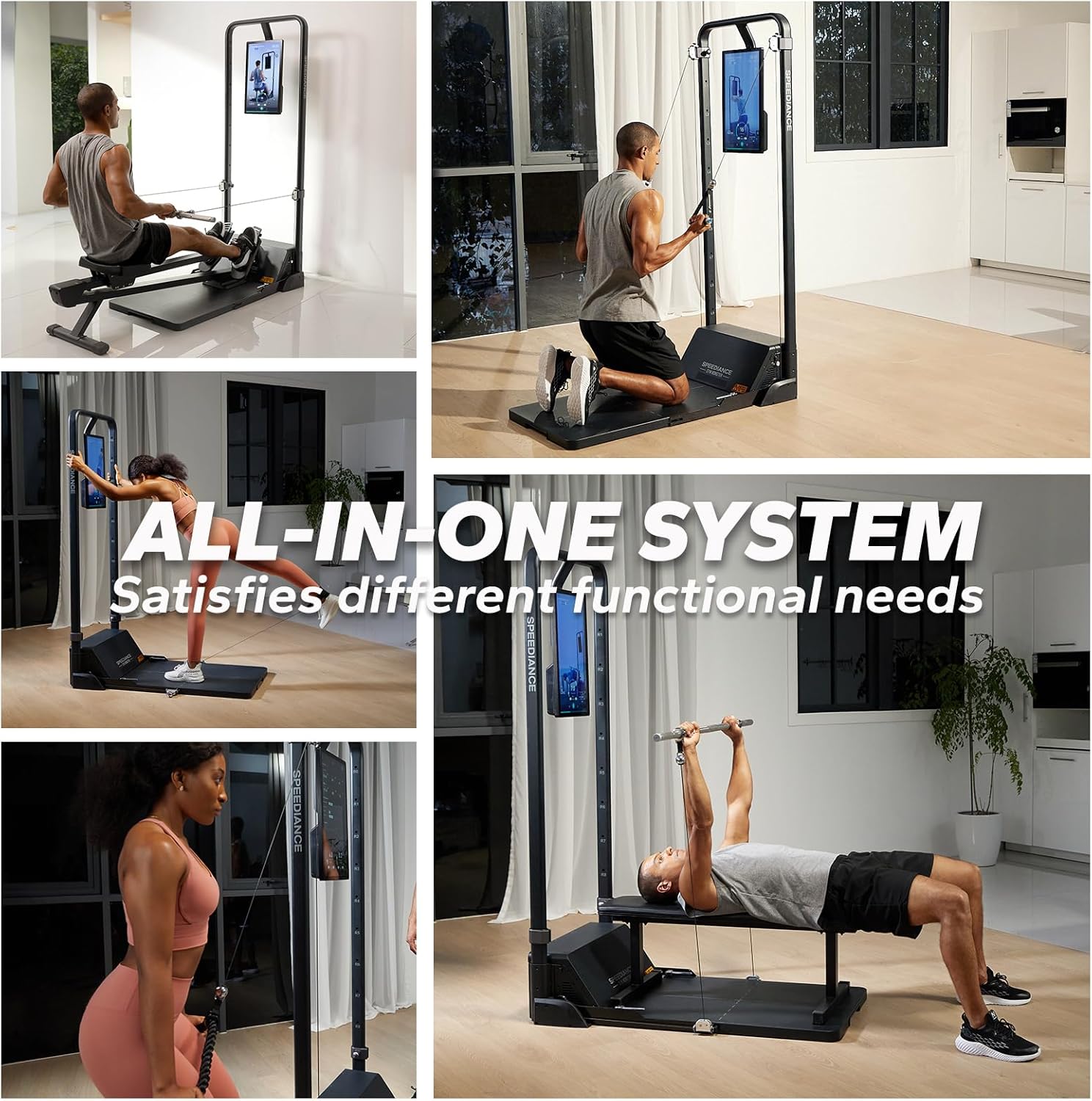 Speediance Gym Monster Smart Home Gym, Multifunctional Strength Training Machine, Smith Machine Power Cage Workout Station, Squat Rack Cable Machine, Full Body Fitness Equipment for Home Workout - Image 4