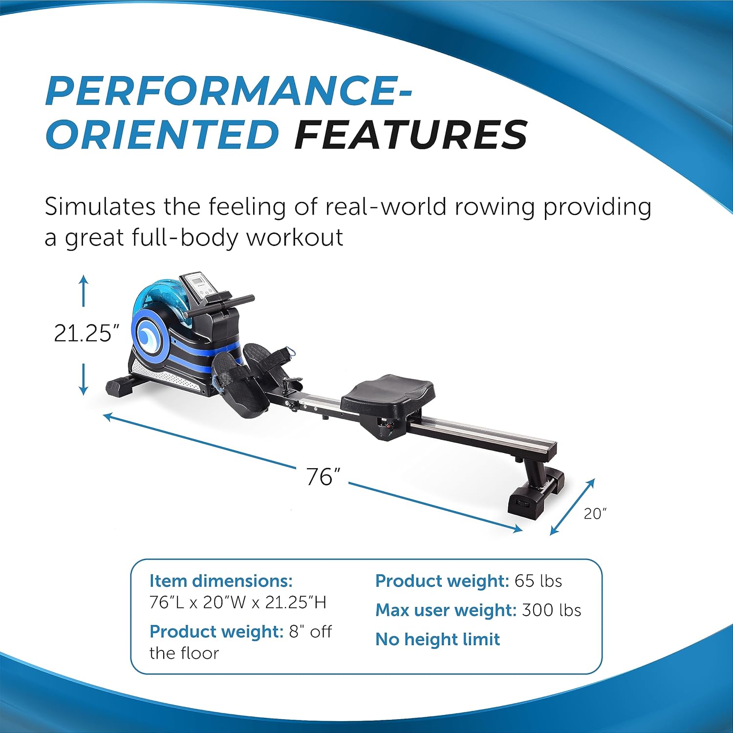 Stamina Inmotion Rower Compact, Efficient Cardiovascular Rowing Machine Smooth Adjustable Tension - Image 3
