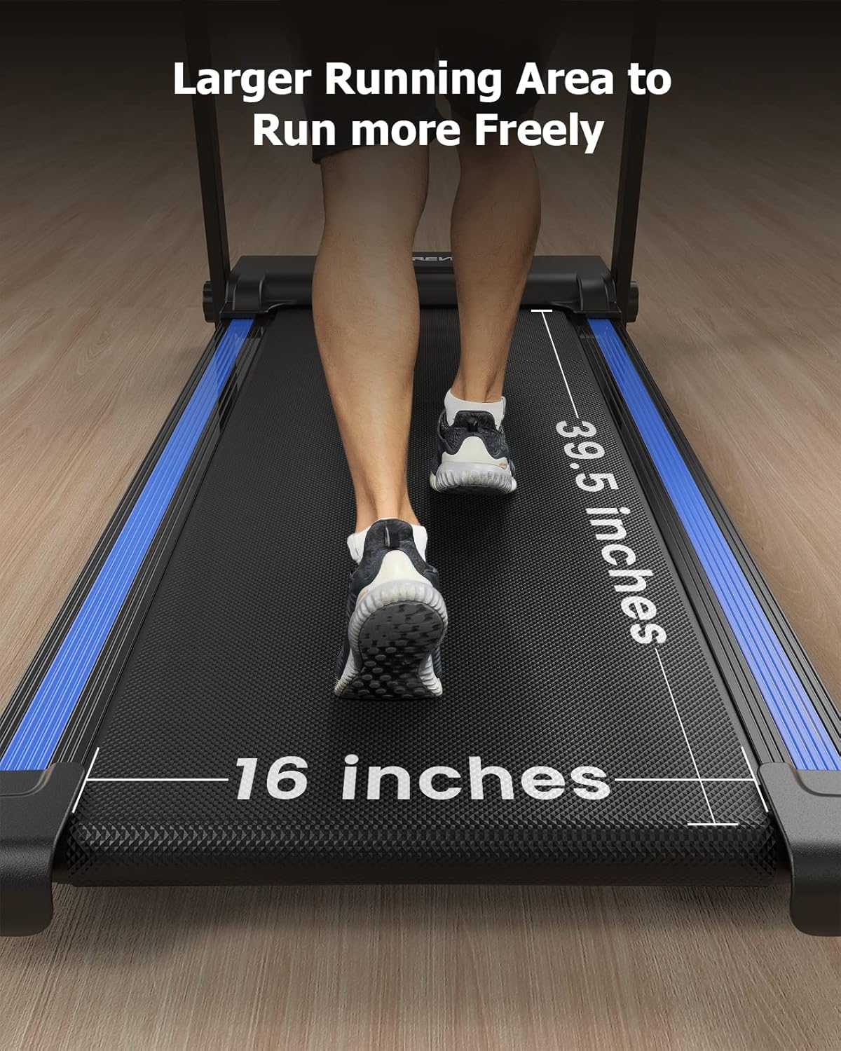 UREVO Treadmill with Desk Workstation, Walking Pad Treadmills for Home Office, Under Desk Compact Design Treadmill with HIIT Programs, Remote Control, LED Display - Image 4