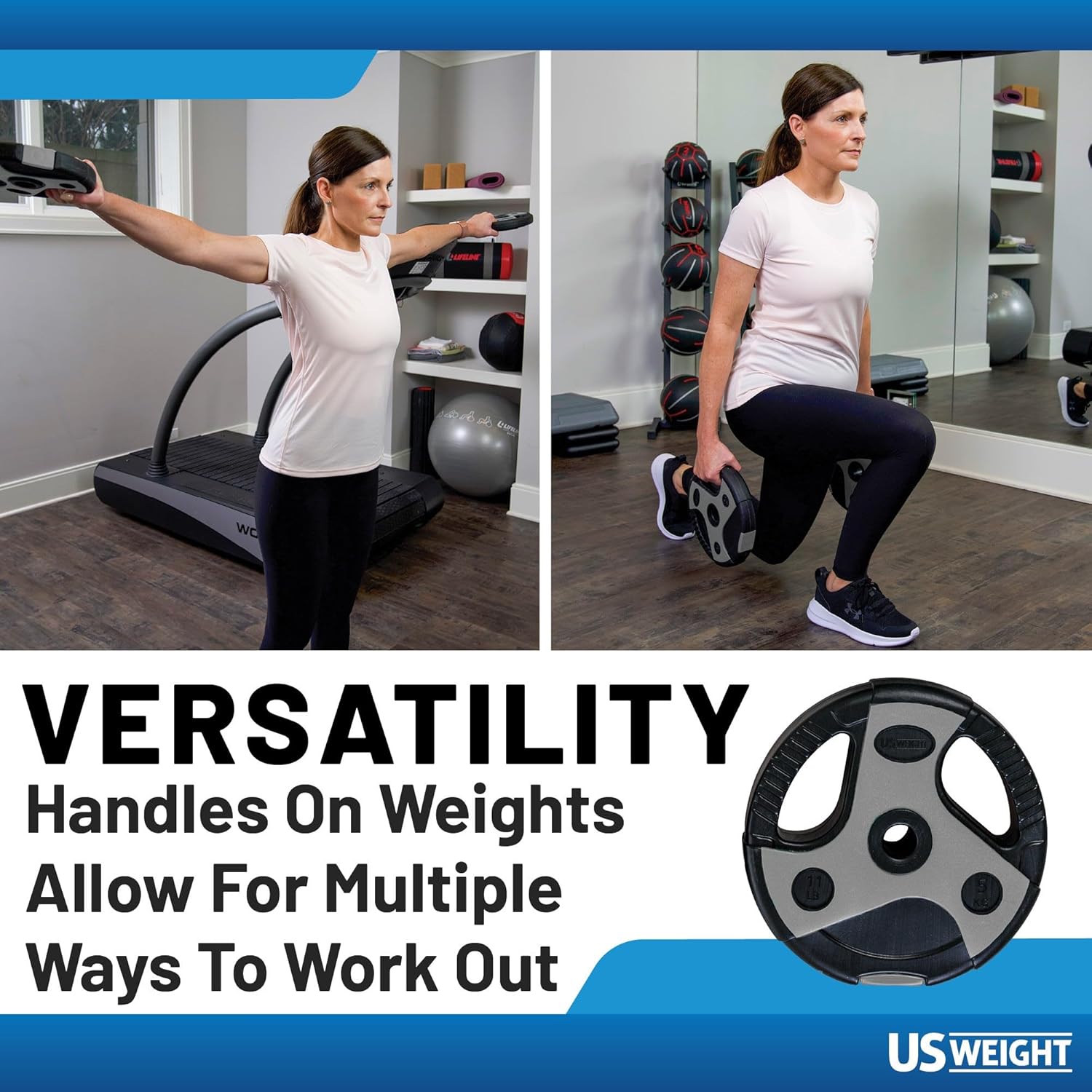 US Weight 43 LB Barbell Weight Set for Home Gym with 55” padded Bar, Adjustable Weights for Exercise, Lifting and to Build Muscle - Image 7