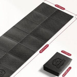 HAPBEAR Treadmill Mat – 68″x24″x1/5″ Thick Non-Slip Foldable Exercise Equipment Mat for Walking Pad, Weight Bench & Treadmill – Shock Absorbing Floor Protector for Home Gym, Carpet & Hardwood Floors