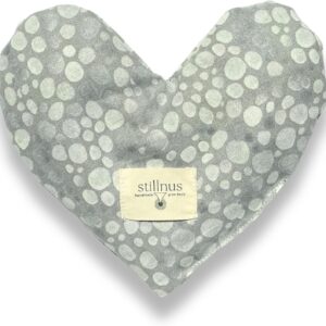 Cooling Eye Pillow with Lavender – Grey Dot Heart Mask for Puffy Eyes, Stress Relief, Sensory Recovery – Meditation & Bedtime Calm Gift Under $40
