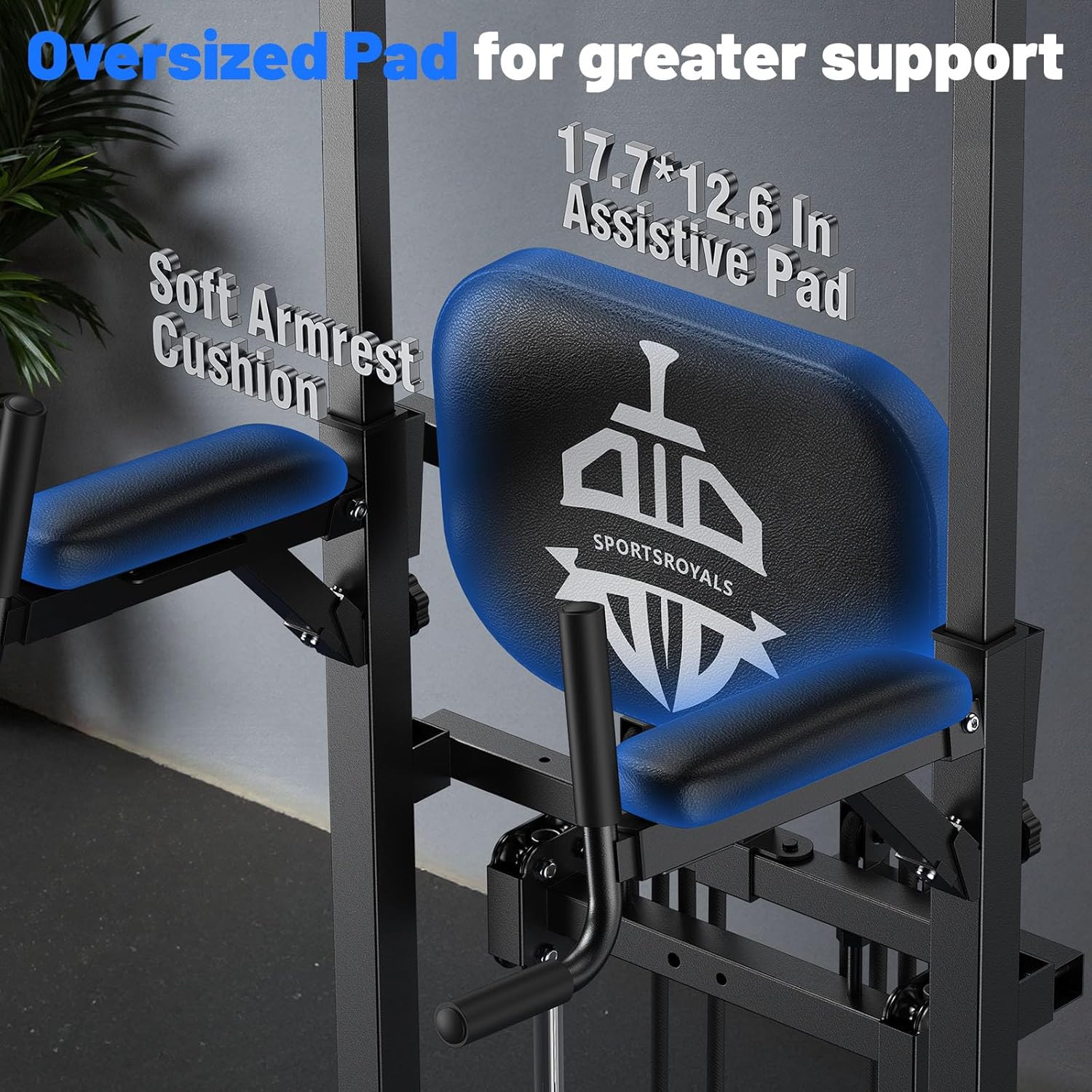 Sportsroyals Power Tower Pull Up Bar Station, 450LBS Stable Pull Up Dip Station for Home Gym Strength Training Equipment - Image 7