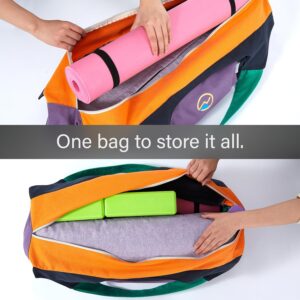 JoYnWell Yoga Bags and Carriers Fits All Your Stuff, Extra Large Yoga Mat Bag Full Zip Yoga Mat Bag with 3 Zipper pockets