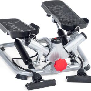 Sunny Health & Fitness Advanced Twist Stepper Machine with Resistance Bands – SF-S0979 + Sunny Health & Fitness 12 Adjustable Resistance Rowing Machine Rower w/Digital Monitor