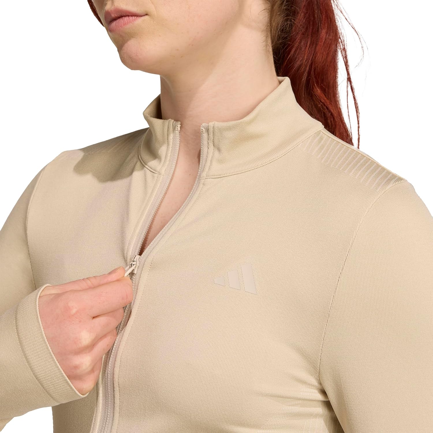 adidas Women's Essentials Full-Zip Knit Workout Jacket - Image 4