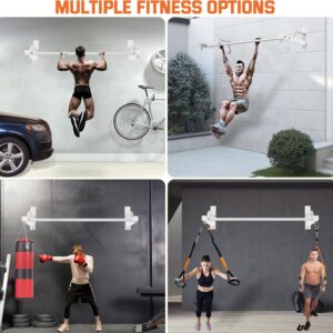 2025 Upgrade Pull Up Bar Wall Mounted – 600 lbs Heavy Duty Strength Training Pull-Up Bars, Ideal Rogue Pull Up Bar for Home and Commercial Gym, Easy Installation Chin Up Bar, Versatile Garage Pullup Bar