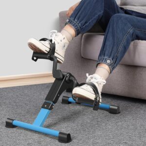 MOMODA Under Desk Pedal Exerciser Mini Bike for Leg/Arm – Foldable Peddler with LCD Display for Home/Office