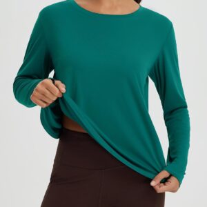 baleaf Women’s Long Sleeve Workout Tops Athletic Shirts Split Back Running Gym Quick Dry Sun Protection UPF 50+
