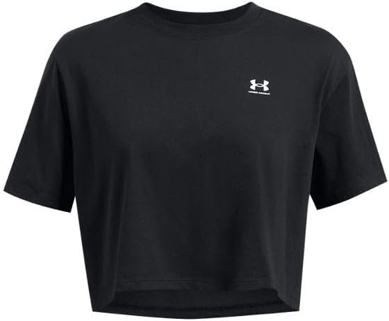 Under Armour Womens Boxy Crop Logo Short Sleeve T Shirt - Image 3