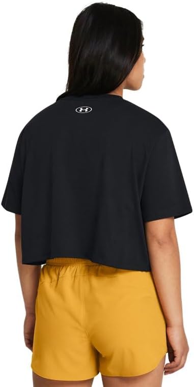 Under Armour Womens Boxy Crop Logo Short Sleeve T Shirt - Image 2