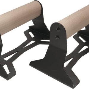 Wood Push up Bars with Ergonomical Handle. Portable