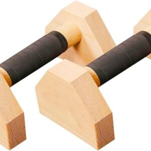 Push Up Bars Stands, 1 Pair Wooden Parallettes Gravity Fitness, Mini Handle Pumps, Push Ups for Fitness, Gymnastics, Aerobics
