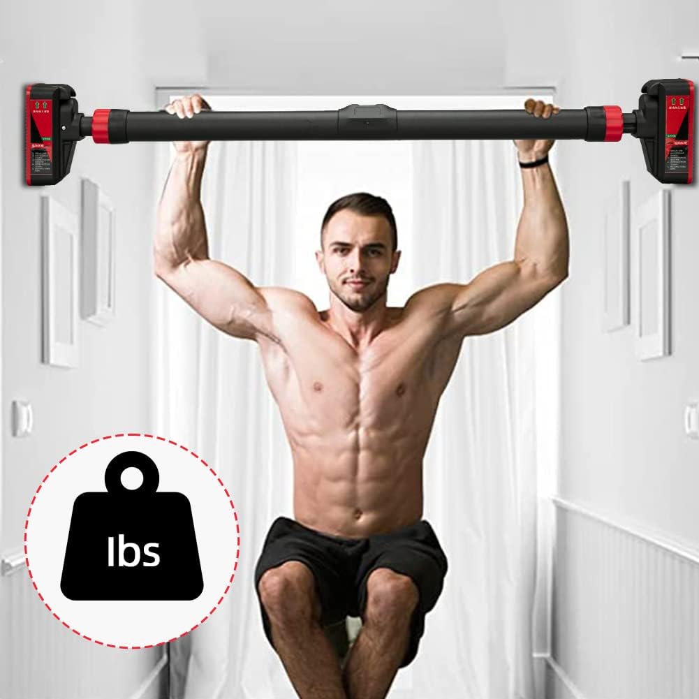 Adjustable Pull Up Bar for Doorway - Upper Body Workout Training Bar with Locking Mechanism, No Screw Installation, Portable Design, Max Load 440 Lbs, Fits 27.2"-36.2" Width for Upper Body Training, H - Image 5