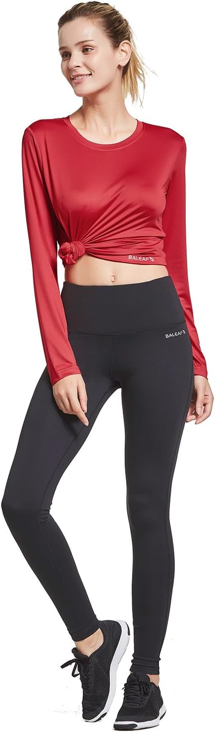baleaf Long Sleeve Workout Tops for Women Running Athletic Shirts Active Quick Dry Lightweight Moisture Wicking - Image 5
