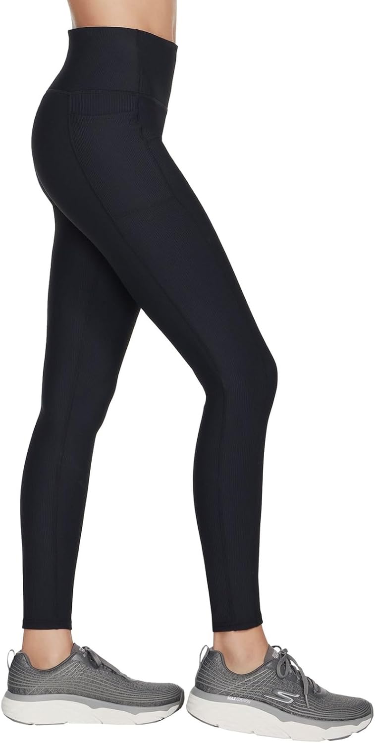 Skechers Womens Go Walk Rib Full Length High Waisted Legging - Image 3