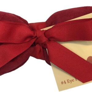 Eye Pillow Red Ultra Suede Cherry Pit-Stone Pack, Microwavable Hot/Cold Compress, Sustainable Heat Pack, Moist Heat, Headache Pain Relief, Yoga Gift
