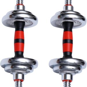 Balacoo 1Pair Electroplated Dumbbell for Home Fitness Durable Solid Weights for Strength Training Body Workouts Gym Equipment Muscle Toning