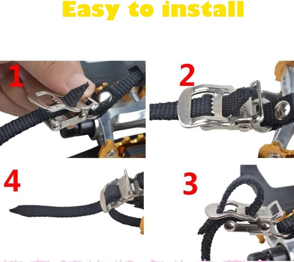 1 Pair Bike Pedal Straps,Universal Replacement Foot Pedal Straps for Bicycles or Exercise Bike Spin - Image 7