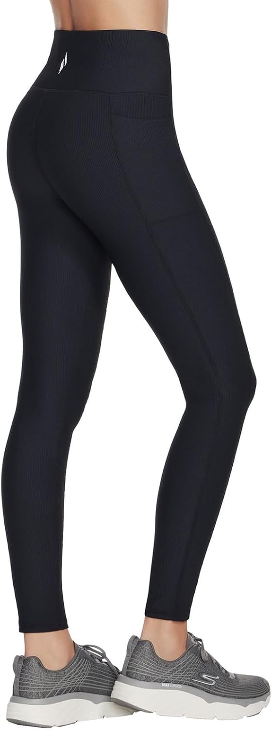 Skechers Womens Go Walk Rib Full Length High Waisted Legging - Image 2