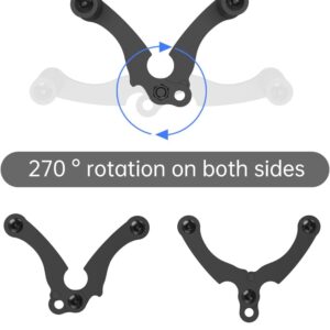 Double D Row,V Bar Landmine Handle Attachment for Barbell Bar, Handle Cable Attachment for Weight Workout with Non-Slip Rubber Handle, Fits Olympic Bars Strength Training Bars,Black