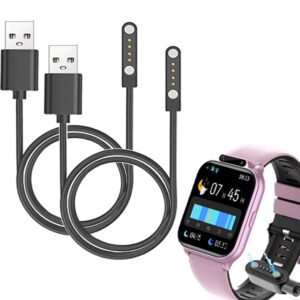 Smart Watch Charger Cables Compatible with Monowul P70 1.85” NO APP Fitness Tracker Smartwatch with Games, 2-Pack