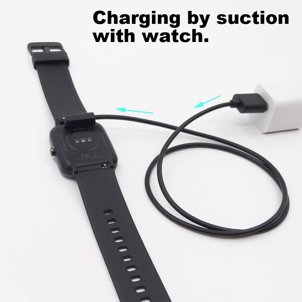 Smart Watch Charger Cables Compatible with Monowul P70 1.85” NO APP Fitness Tracker Smartwatch with Games, 2-Pack - Image 3