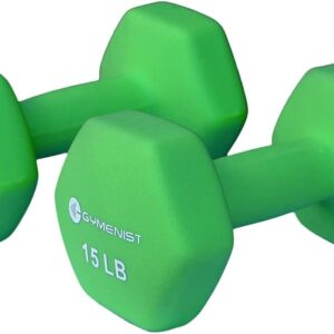GYMENIST Pair of Dumbbells Set of 2 Soft Non Slip Grip Dumbbells Pair Covered with Neoprene