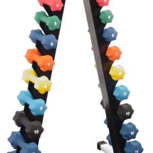 Neoprene Dumbbell Set- 12 Pairs w/Rack