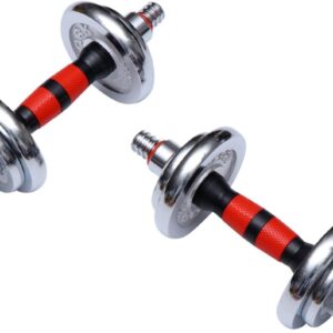 1Pair Durable Electroplated Dumbbell for Home Fitness Skid Grip Solid Portable Storage Box Included Exercise Equipment for Strength Training