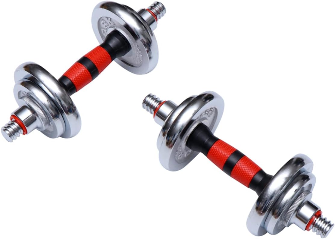 1Pair Durable Electroplated Dumbbell for Home Fitness Skid Grip Solid Portable Storage Box Included Exercise Equipment for Strength Training