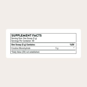 THORNE Creatine – Micronized Creatine Monohydrate Powder – Support for Muscles & Cognitive Function* – for Women & Men – Unflavored – NSF Certified for Sport – 5 g per Serving – 90 Servings