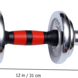 Balacoo 1Pair Electroplated Dumbbell for Home Fitness Durable Solid Weights for Strength Training Body Workouts Gym Equipment Muscle Toning