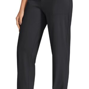 G4Free ShiftReady Yoga Pants Women High Waist Dress Work Pants with Pockets Straight Leg Business Casual Trousers 28″/30″/32″